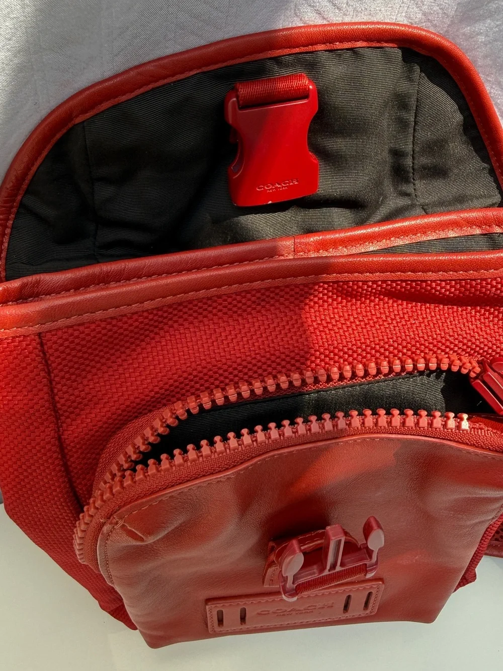 Coach vintage red backpack